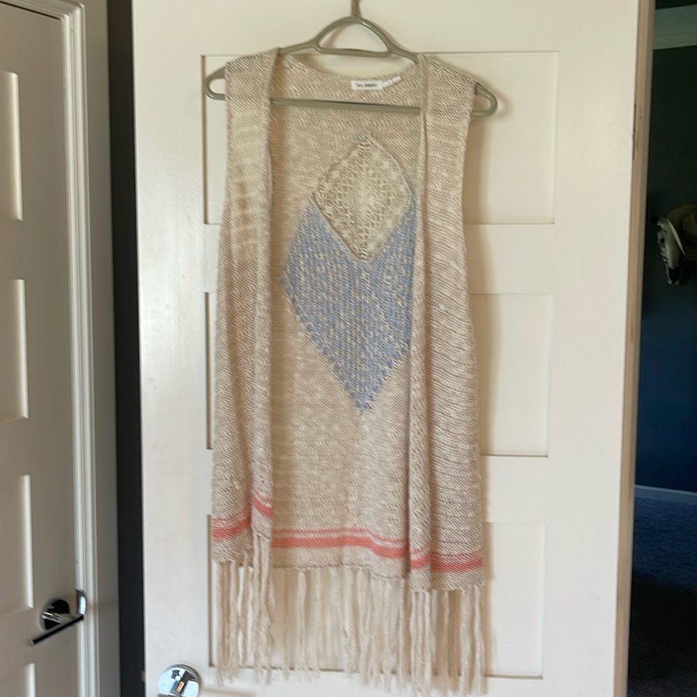 Boho crocheted cardigan - so cute with cutoffs